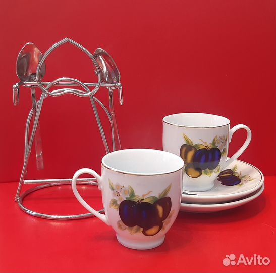Две Фарфоровые кофейные пары 