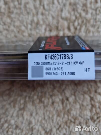 Оперативная память ddr4 kingston 8gb новая