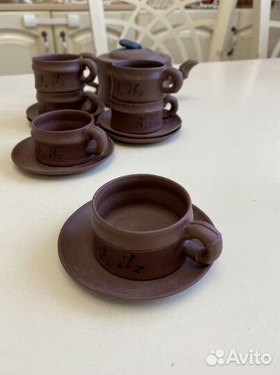 Чайный набор чайник веер куклы китайские