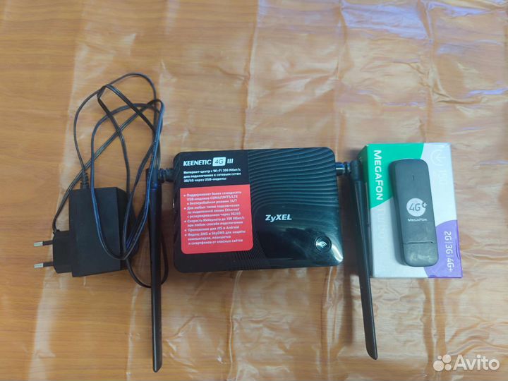 Комплект Keenetic 4G III e3372 безлимит yota