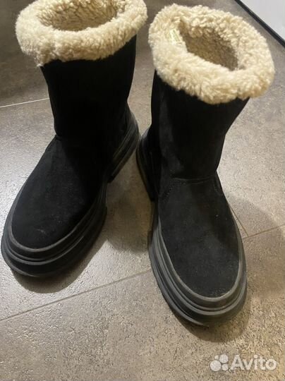 Сапоги замшевые