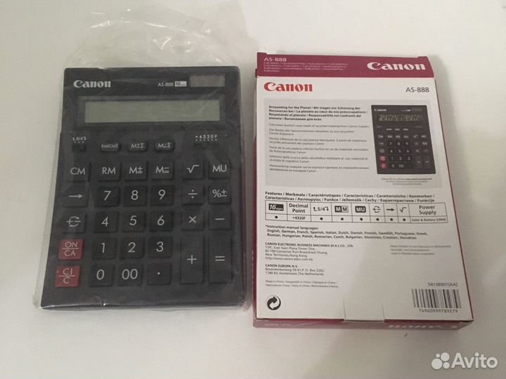 Калькулятор Canon 16 делений