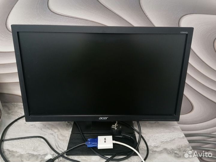 Монитор Acer 19 с переходником hdmi