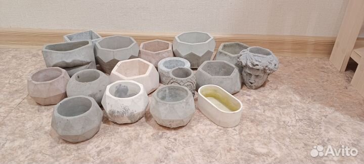 Бетонные горшки