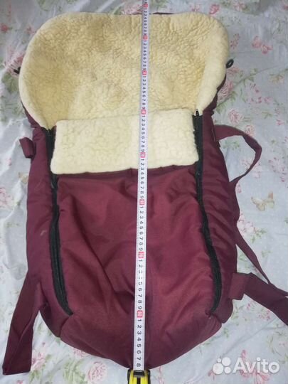 Зимний конверт в коляску на овчине