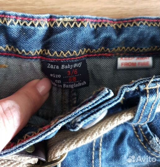 Джинсы и рубашка Zara kids (68 р-р)