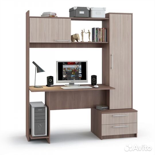 Компьютерный стол Денвер Шимо светлый/Шимо Темный