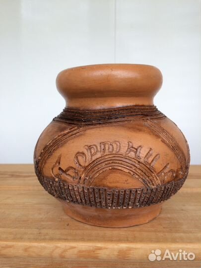 Горшочек глиняный для мёда ручной работы