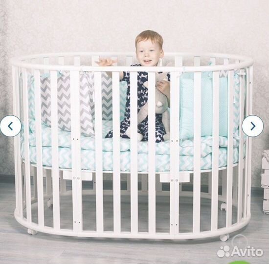 Детская овальная кроватка Incanto Nobelev 9 в 1