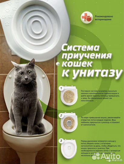 Лоток для приучения кошек к унитазу