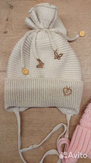 Шапка для новорожденного весна/осень