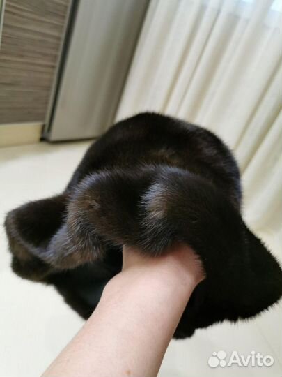 Шапка из меха норки Дизайнерская