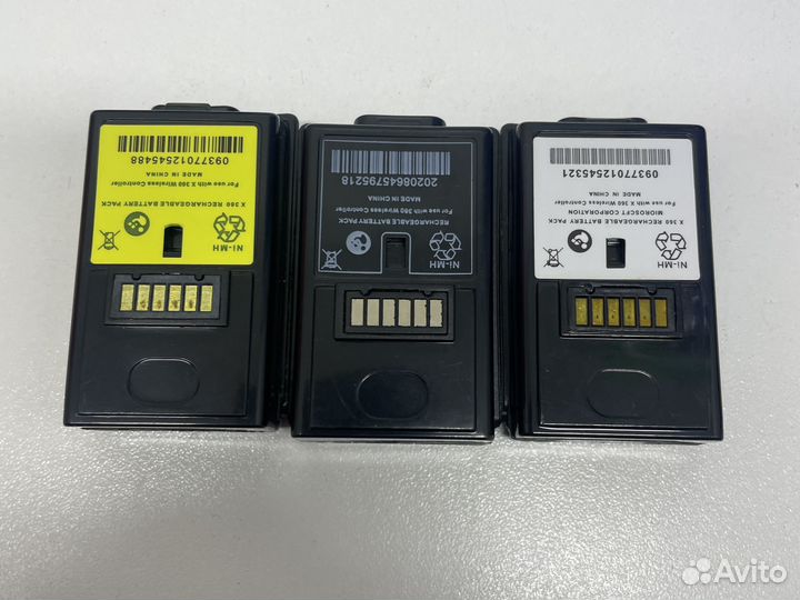 Акб для Xbox360 уставшие, 5 оригинала и 3 нет