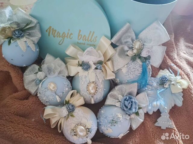 Набор в голубом цвете на ёлку