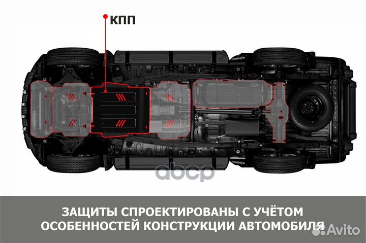 Защита toyota land cruiser prado 120 05- кпп (к