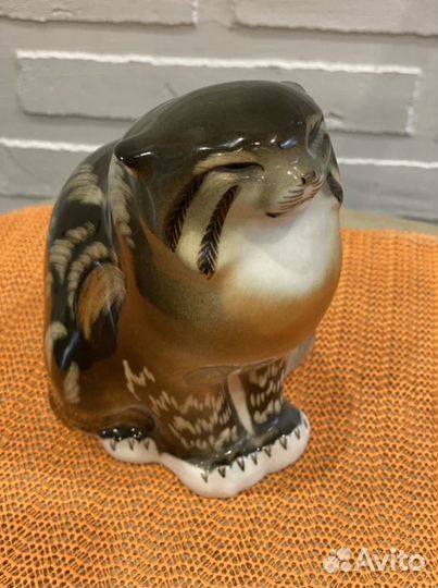 Фарфоровые статуэтки лфз Кот Манул