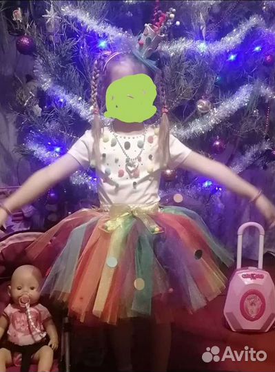 Новогодний костюм для девочки, хлопушка