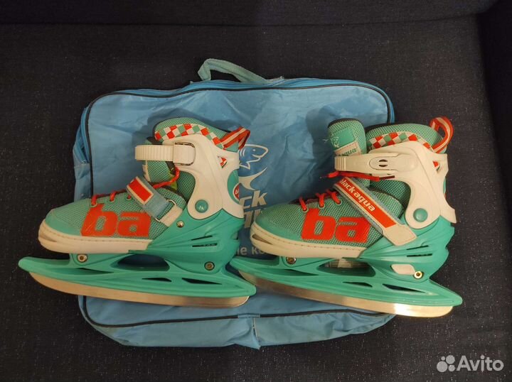 Коньки детские раздвижные BlackAqua AS-408