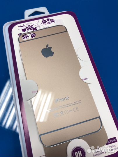 Защитное стекло цветное Apple iPhone 5 5s