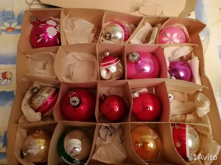 Ёлочные игрушки СССР старинные