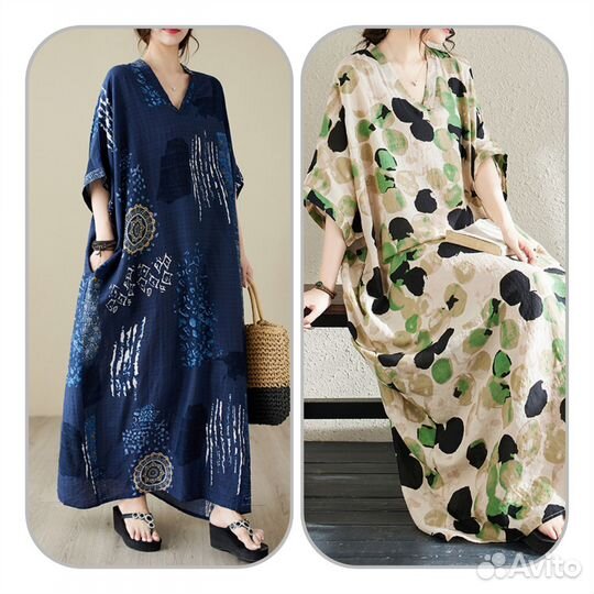 Платье лен штапель