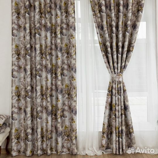 Шторы Жардин бронзовый готовые и на заказ