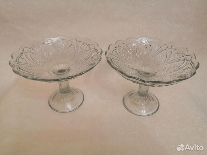 Ваза фруктовница, стекло, клеймо, СССР