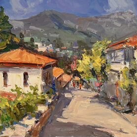 Гурзуф, Ленинградская улица, картина маслом