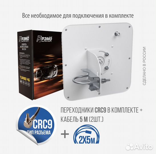 Усилитель интернет-сигнала, антенна