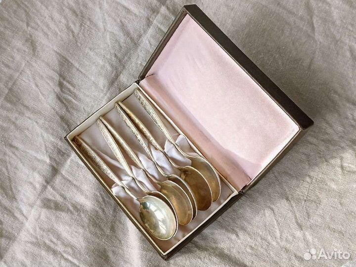 Ложки мельхиор, серебрение, чай, десерт, винтаж