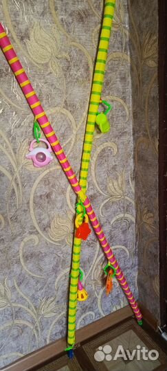 Детский развивающий коврик с погремушками