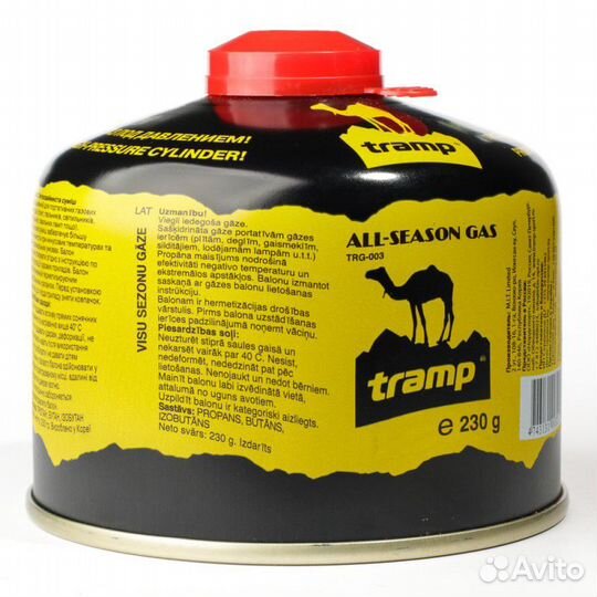 Резьбовой газовый баллон Tramp 230 г