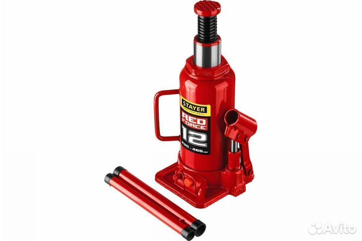 Домкрат бутылочный Stayer RED force 12т 230-465мм