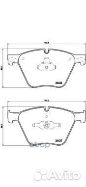 Колодки тормозные дисковые перед P06073 Brembo