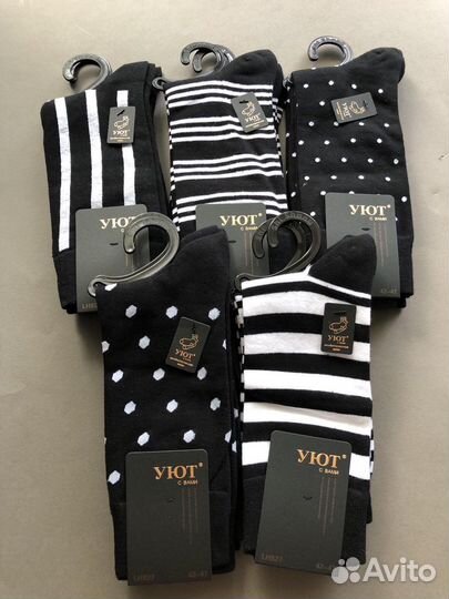 Носки мужские Nike, Reebok, с принтами, классика