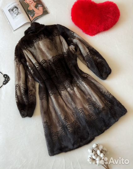 Шуба норковая 48-50 коричневая