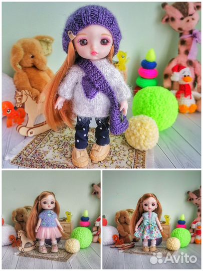 Кукла шарнирная 16 см баболи