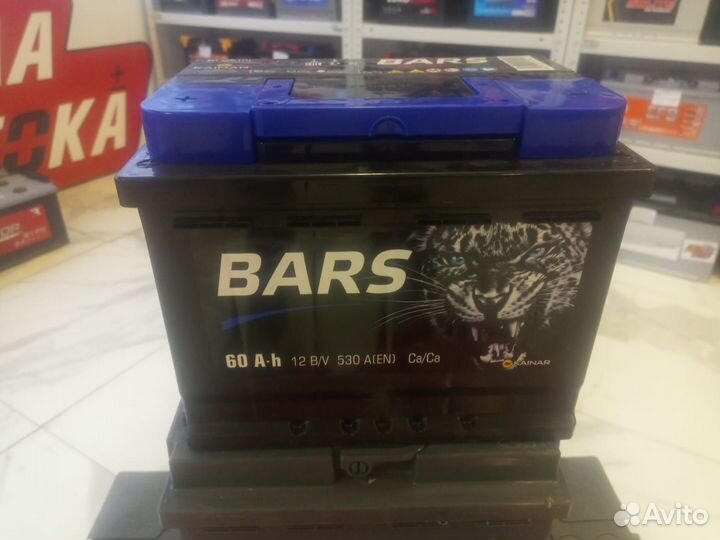 Аккумулятор bars 60й прям.пол