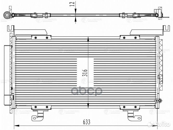 Радиатор кондиц. для а/м Subaru Outback (14) 2.5i