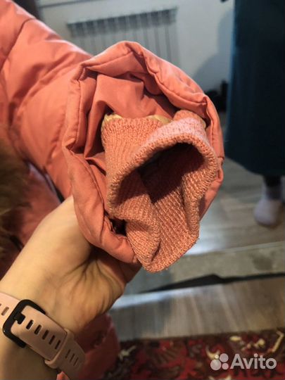 Зимняя куртка розового цвета на девочку