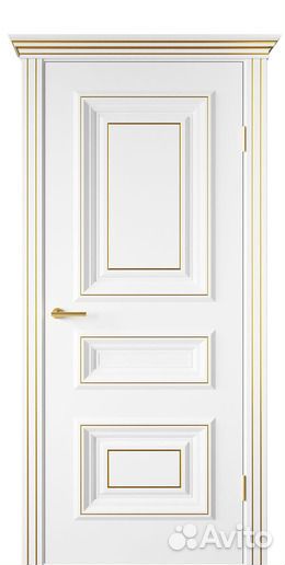 Дверь белая с золотом / Корсо