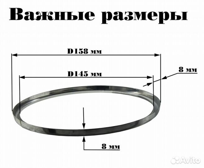 Обод из нержавейки для электроконфорки 220 мм