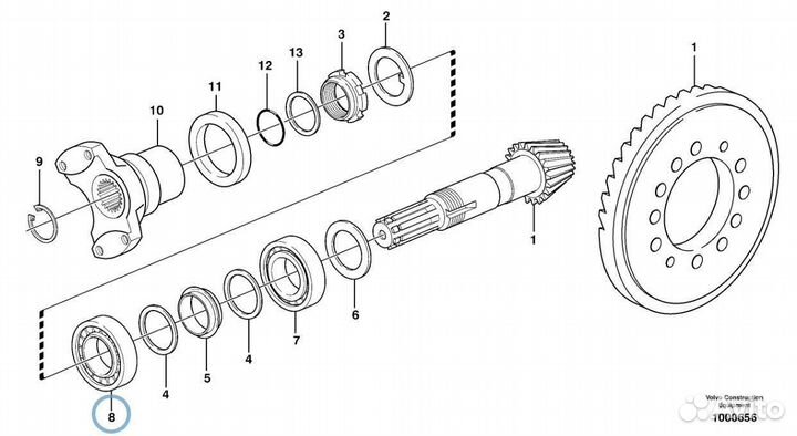 905825R91 Подшипник главной пары хвостовика
