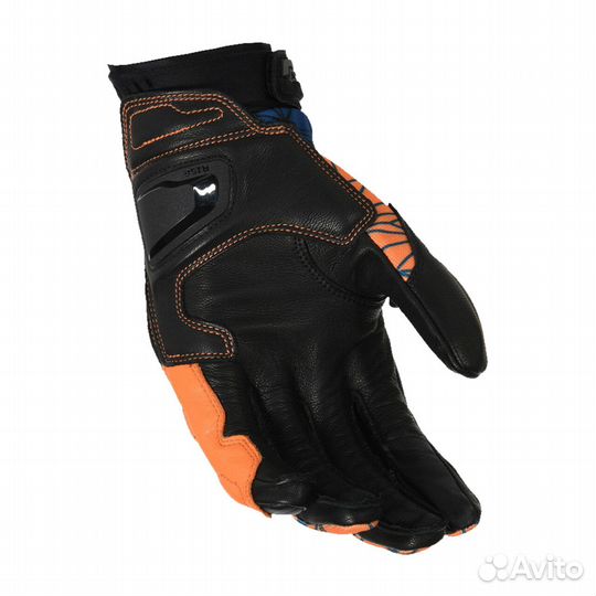 Motorradhandschuhe Macna Rocco Orange-Blau Blau, Orange