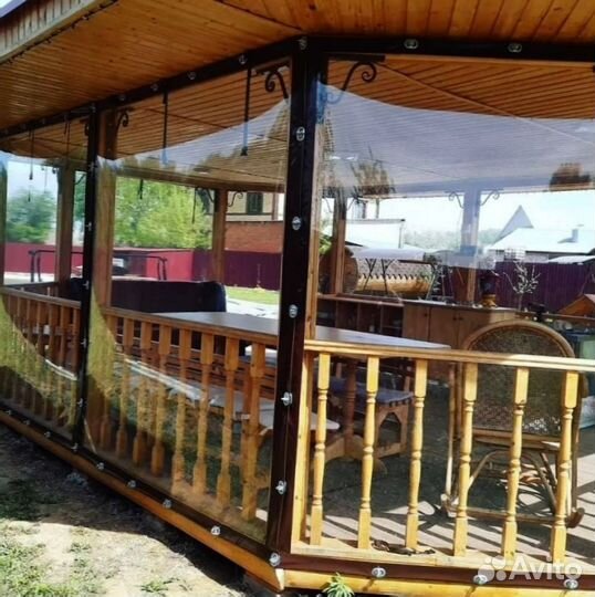 Мягкие окна для беседки / расчет по фото