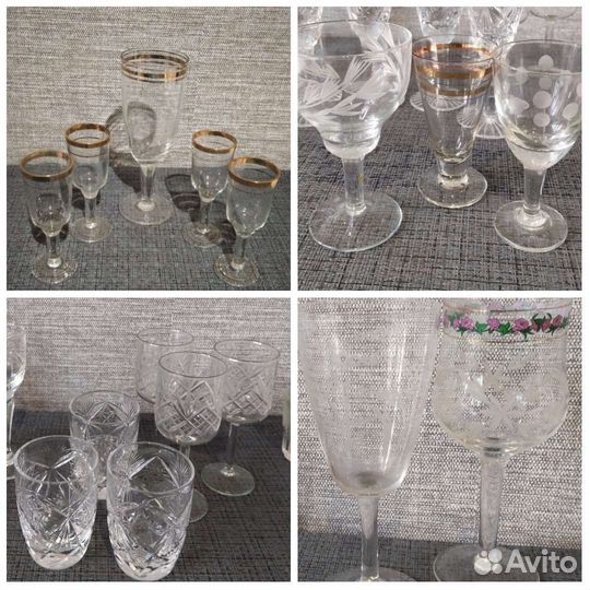 Бокалы, стопки, рюмки. Хрусталь и стекло