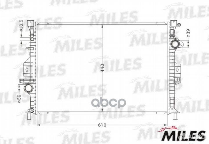 Радиатор ford mondeo IV 2.0D/2.5D/4.4/3.2/2.5