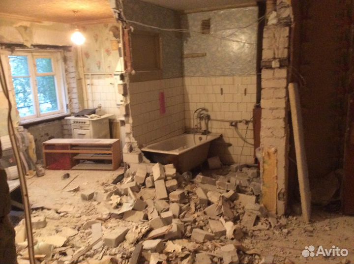 Демонтажные работы. С вывозом мусора