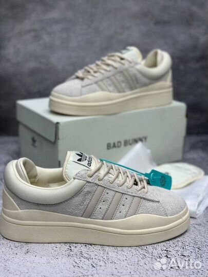 Кроссовки Adidas campus bad bunny бежевые