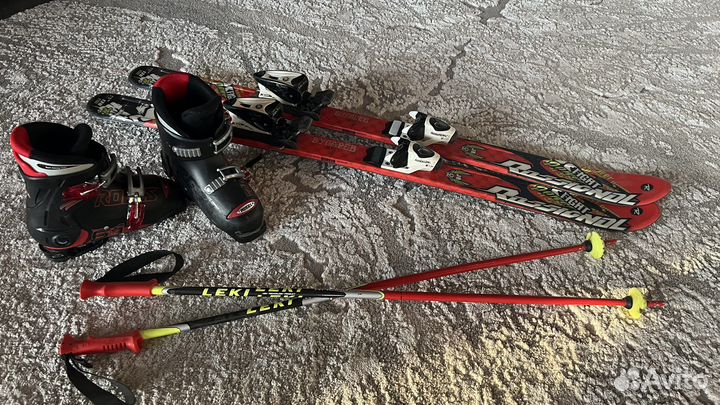 Комплект лыжи 120 см и ботинки 30-35